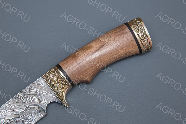 Нож Лорд (лезвие: дамасская сталь; рукоять: литье, кап орех)