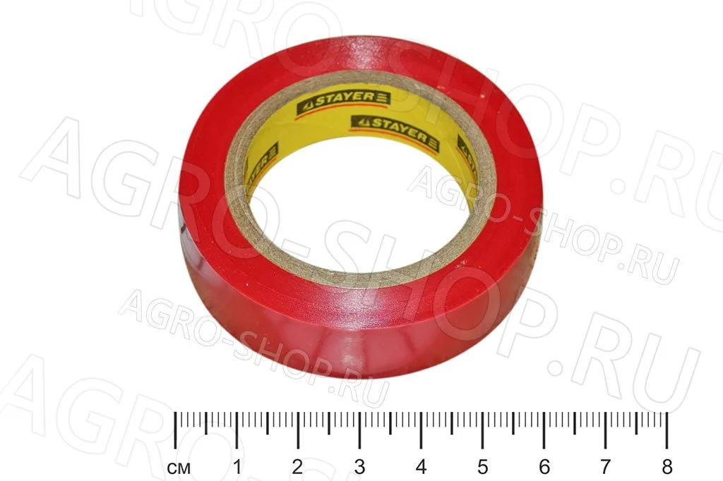 Изолента 15 мм. х 10 м. ПВХ красная (12291-R-15-10) STAYER
