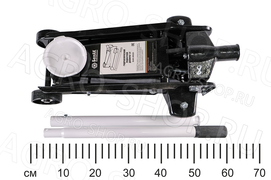 Домкрат гидравлический 3,0 т. (БАК. 00533) подкатной БелАК