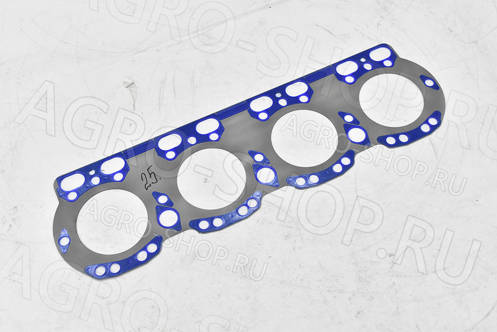 Прокладка ГБЦ 238Д-1003212 стальная + РК уплотнений (силикон синий/зеленый) ЯМЗ-238БЕ; 238ДЕ; 7511  