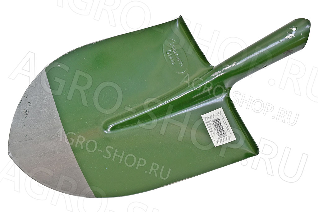Лопата штыковая остроконечная универсальная ЗЕЛЕНАЯ (700+/-30гр) без черенка (Рельсовая сталь)  