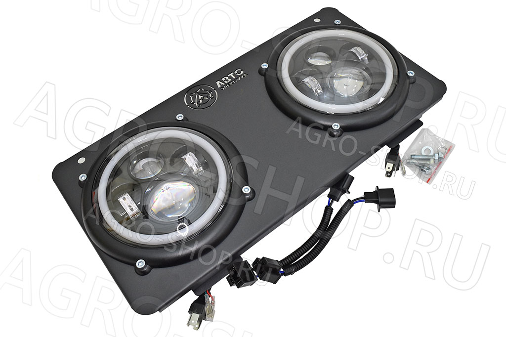 Фара LED FG308-RD-SET-LED круглая (2 фары ближ+дальн+ДХО+повор на рамке) 12В МТЗ АвтоЭлектрика