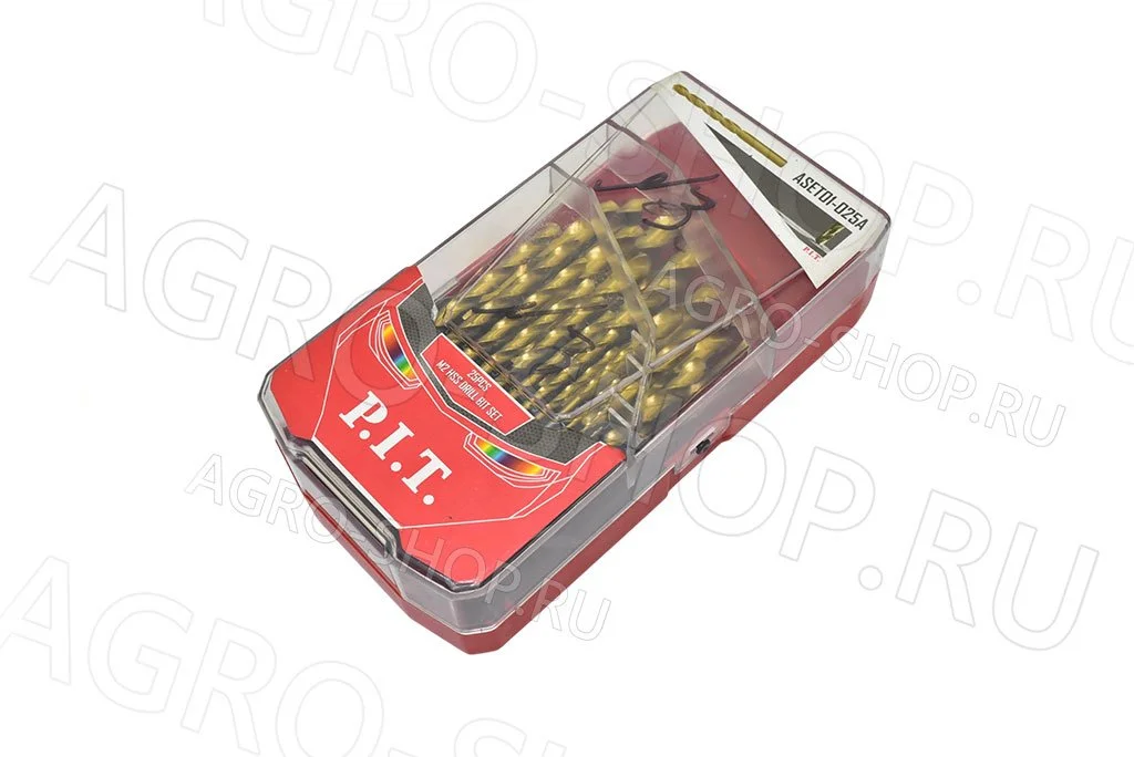 Набор сверл ASET01-025A (с 1,0 до 13,0 мм) в боксе (25 пр) P.I.T. (ASET01-025A)