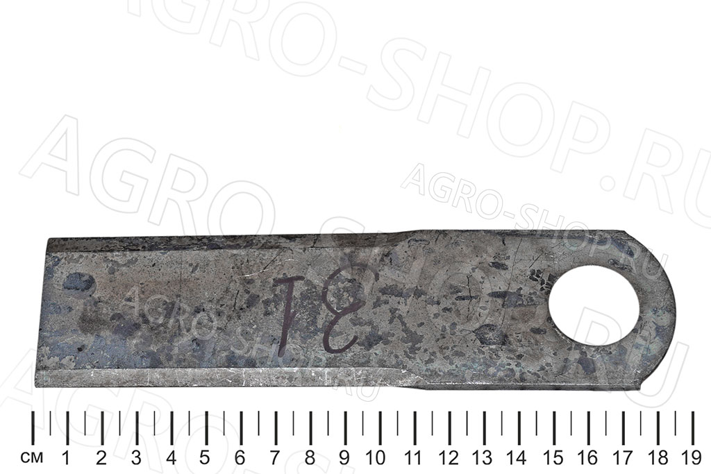 Нож КЗК-12-0290416 ротора СТ/О (Dотв = 25) БЕЗ НАПЛАВКИ (дубликат) КЗС РФ