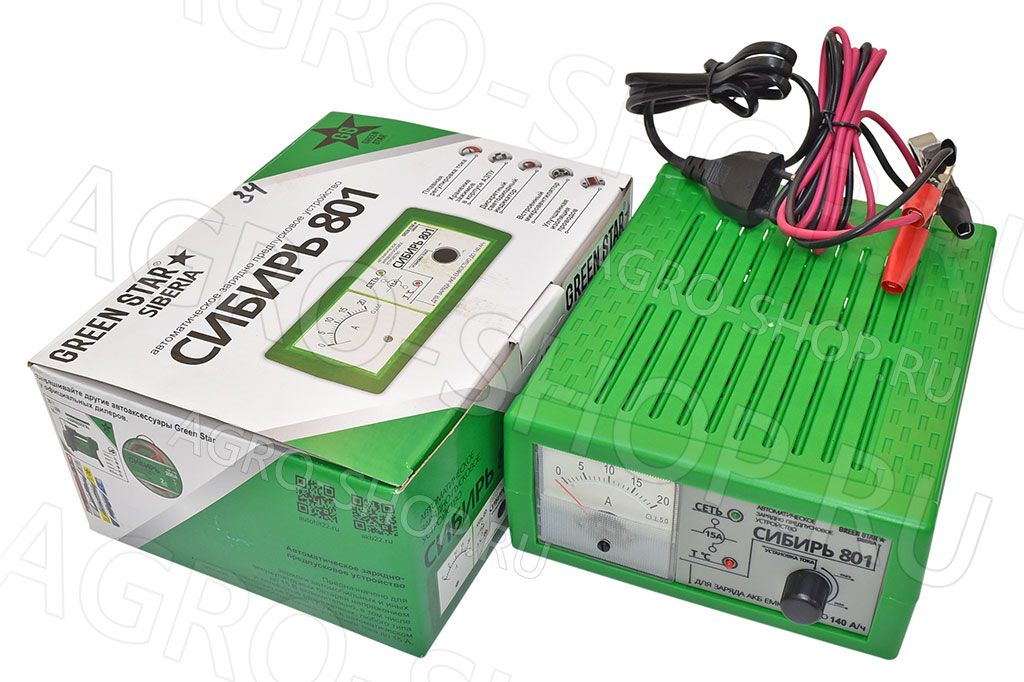 Устройство зарядное Сибирь 801 Green Star 0,8-15А (15V) 