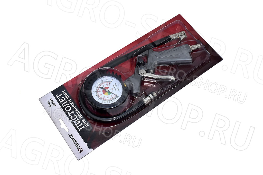 Пистолет для накачки шин с манометром (12Атм) Thorvik (ATIG1)