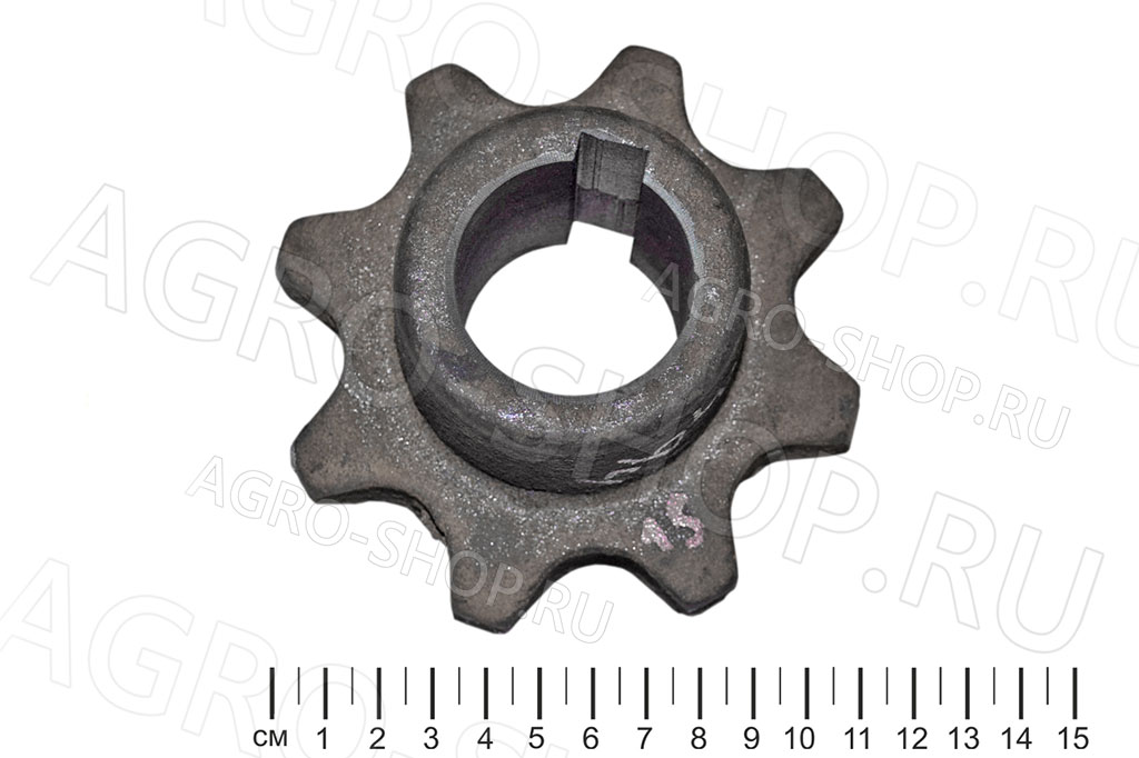 Звездочка ПТВ-202-2-4 ведущая продольного транспортера, под роликовую цепь (t=38; z=8; d=40 мм) КТУ-10 