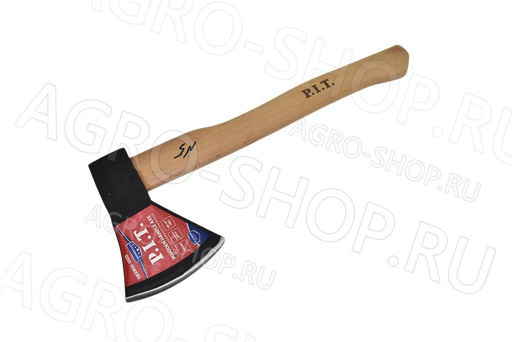 Топор 1,0кг с деревянной рукояткой P.I.T. (HAXW01-1000)