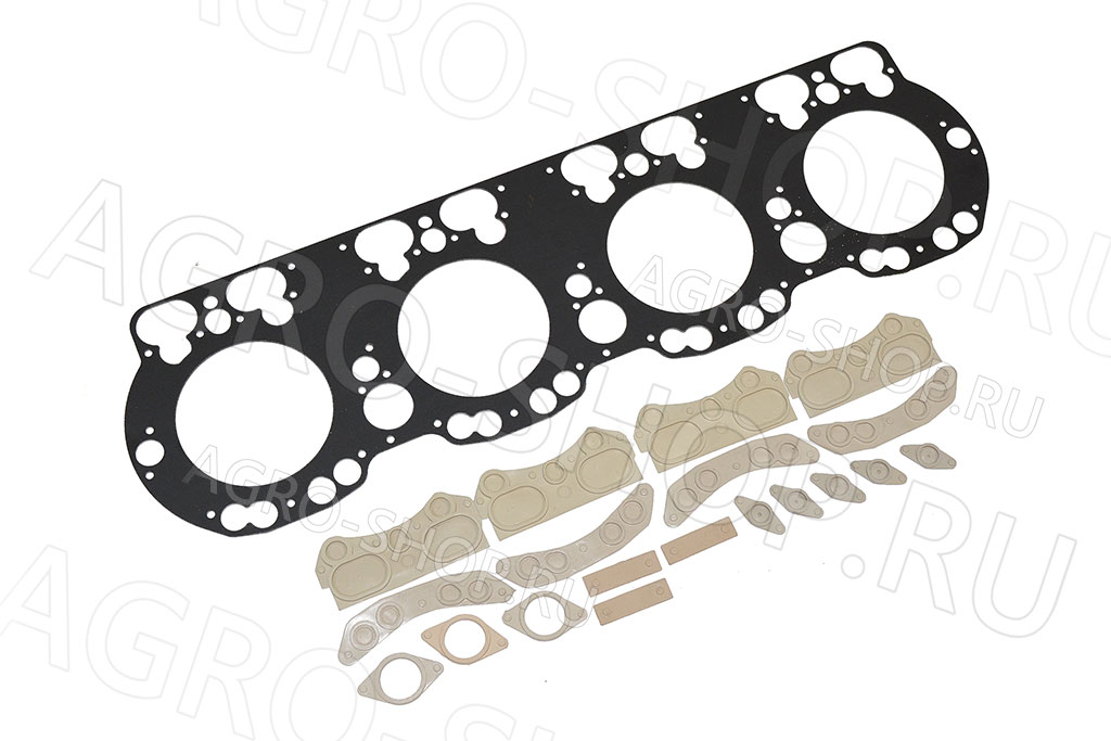Прокладка ГБЦ 238Д-1003212 стальная + РК уплотнений (силикон белый) ЯМЗ-238БЕ; 238ДЕ; 7511  