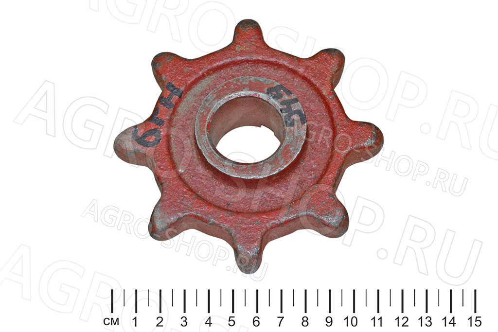 Звездочка СКП 01.06.901А / СЗШ 06.003 натяжная z=8, t=38 без  втулок d=20 СЗС-2,1, СКП-2,1 (Омск) 