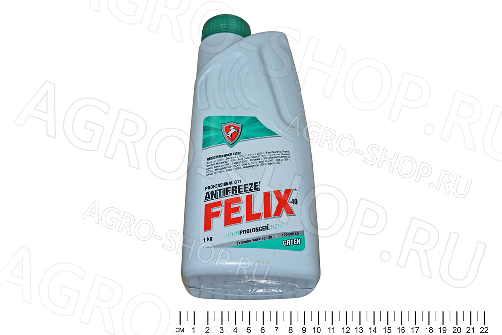 Антифриз FELIX PROLONGER G11 (-40) зеленый 1кг Тосол-Синтез