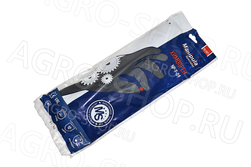 Перчатки ХИМОПРЕН (NP-F-09,CG-973) неопрен 0,75мм (1/12/120) р.10 Пер 622