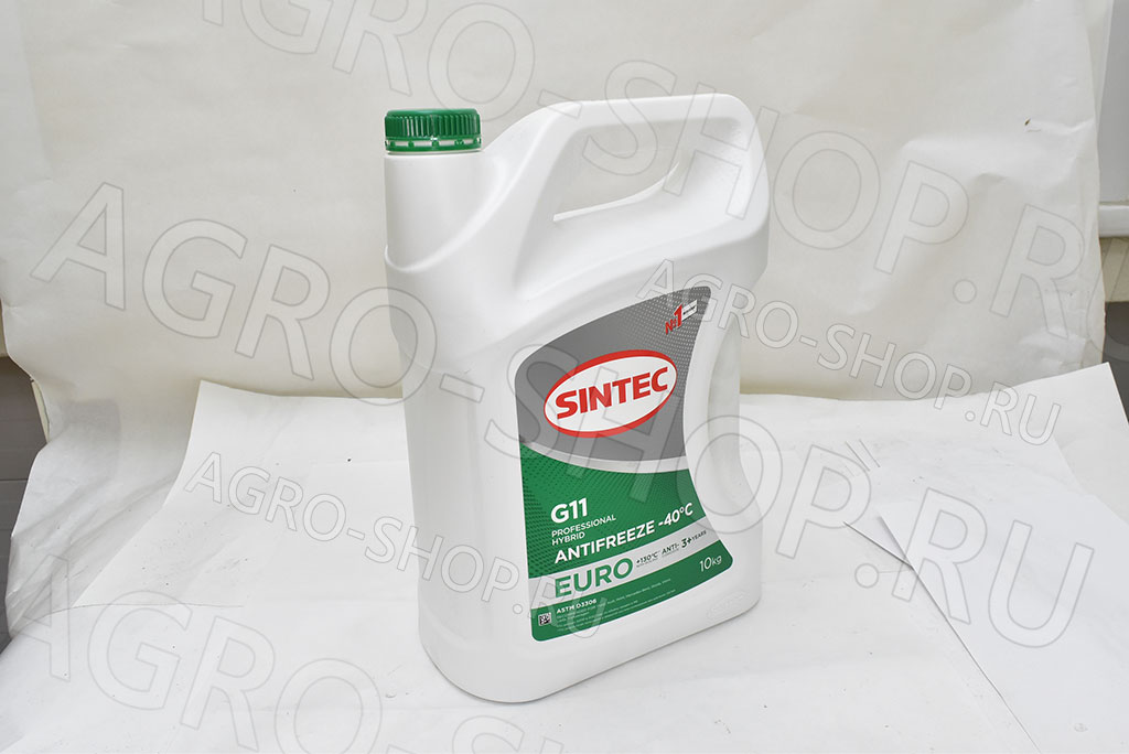 Антифриз Euro G11 зеленый 10кг Sintec