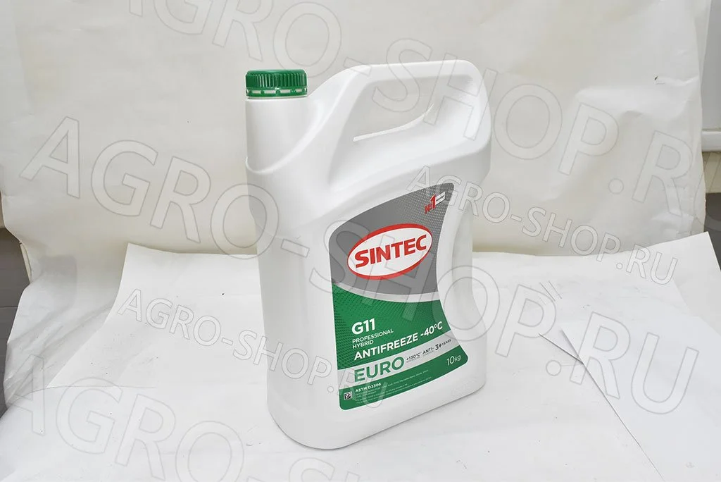 Антифриз Euro G11 зеленый 10кг Sintec