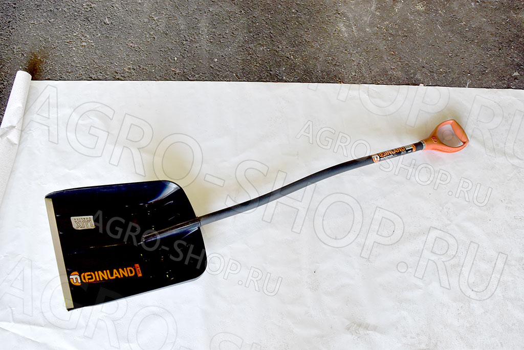 Лопата снеговая (2187-Ч) с алюминиевым черенком  FINLAND