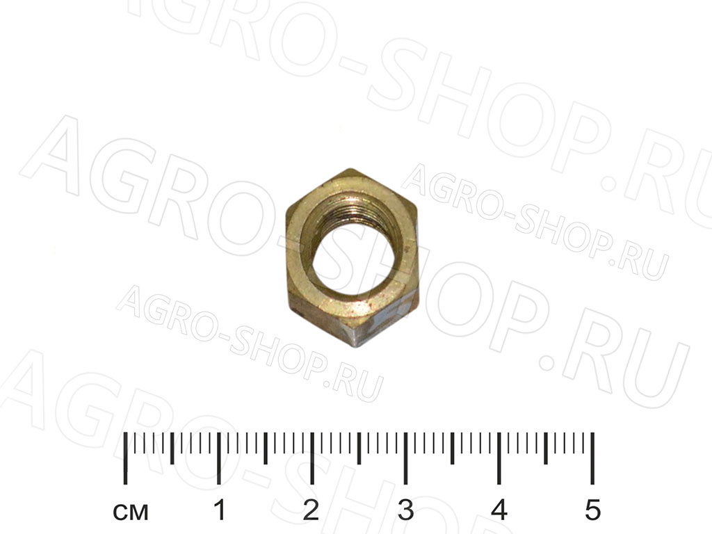 Гайка 66-1008035(362068-17) коллектора М10х1 высокая (латунь) ГАЗ-53,3307,24 
