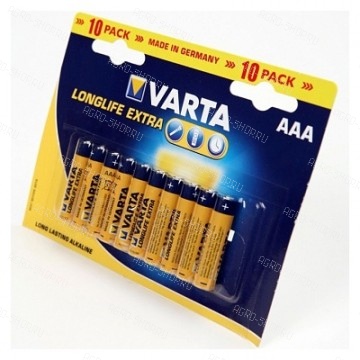 Батарейка VARTA Longlife Extra LR03 BL-10 (4103)