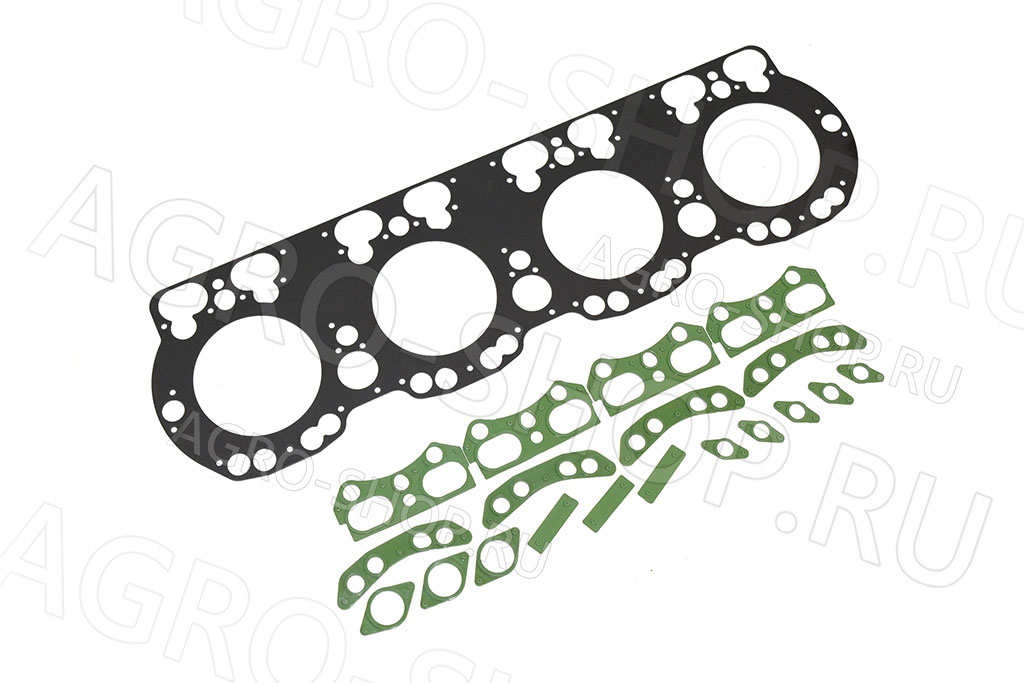 Прокладка ГБЦ 238Д-1003212 стальная + РК уплотнений (силикон синий/зеленый) ЯМЗ-238БЕ; 238ДЕ; 7511  