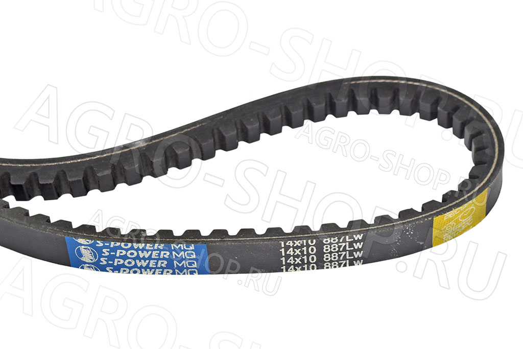 Ремень 14х10-887 Lp ЗУБЧАТЫЙ вентилятора К-700, Дон-1500, ЯМЗ-236, ЯМЗ-238 (S-Power) 