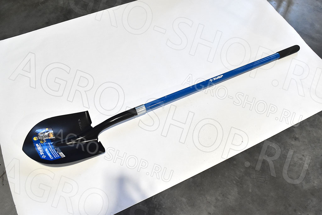 Лопата штыковая фиберглассовый черенок с резиновой ручкой СТАРАТЕЛЬ (39545)  ЗУБР