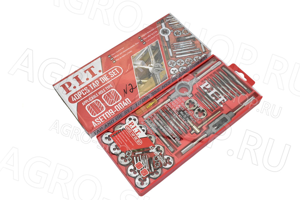 Набор резьбонарезного инструмента 40шт P.I.T. (ASET09-0040)