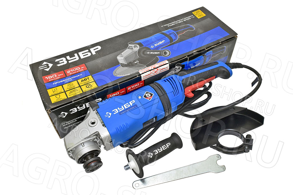 Углошлифмашина (болгарка) УШМ-П180/2100 Профессионал ЗУБР (УШМ-П180-2100 ПВ)