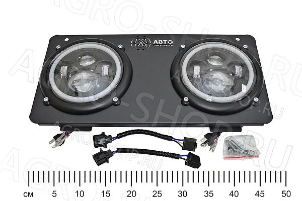 Фара LED FG308-RD-SET-LED круглая (2 фары ближ+дальн+ДХО+повор на рамке) 12В МТЗ АвтоЭлектрика