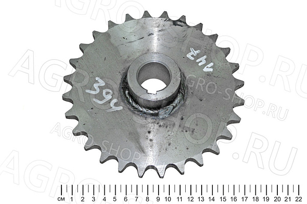 Звездочка КТУ 9-15 вала привода поперечного транспортера (t=19,05; z=28; d=30 мм) КТУ-10 