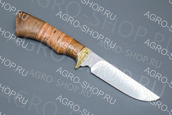 Нож Пластун (лезвие: сталь 65х13; рукоять: литье, береста)