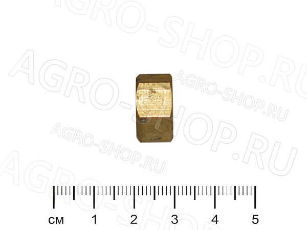 Гайка 66-1008035(362068-17) коллектора М10х1 высокая (латунь) ГАЗ-53,3307,24 