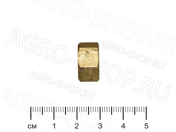 Гайка 66-1008035(362068-17) коллектора М10х1 высокая (латунь) ГАЗ-53,3307,24 