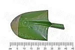 Лопата штыковая остроконечная универсальная ЗЕЛЕНАЯ (700+/-30гр) без черенка (Рельсовая сталь)  