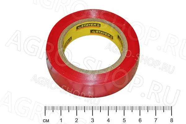 Изолента 15 мм. х 10 м. ПВХ красная (12291-R-15-10) STAYER