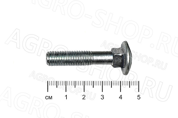 Болт 8х40 полукруглая головка квадратный подголовник стандартный Шаг 1,25 ГОСТ 7802 кл.пр. 5,8 