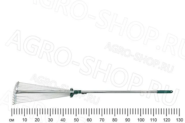 Грабли R743 веерные с черенком, регулируемые длина 1240мм (4231-53/743)  RACO