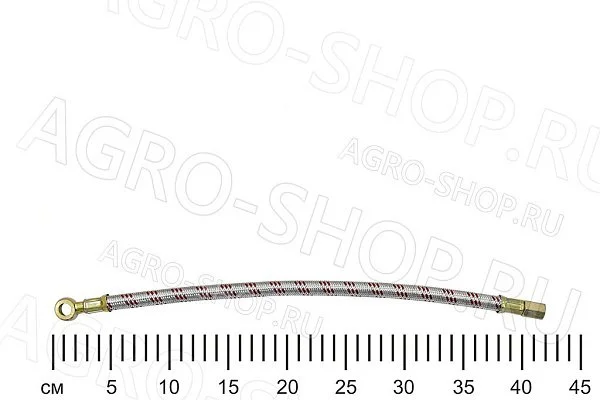 Маслопровод 240-3509150-2 компрессора L=410мм мет. оплетка Д-245/260 (Master Part)