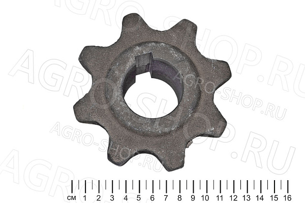 Звездочка ПТВ-202-2-4 ведущая продольного транспортера, под роликовую цепь (t=38; z=8; d=40 мм) КТУ-10 