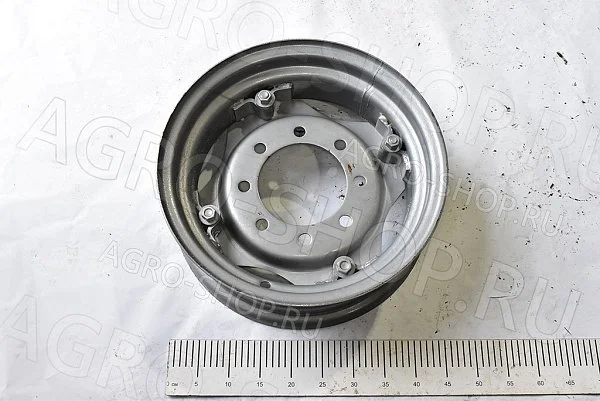 Диск колеса DW 6.0Fх16 (887.3101012) разборный на болтах, под ступицу 8 отв. d-145/D-190/ET-0, серебо 2ПТС-4, КТУ-10 Китай