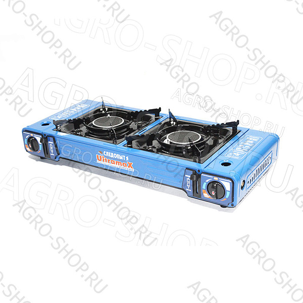 Плита настольная газовая "СЛЕДОПЫТ-UltramaX", двойная (с переходником)/3/