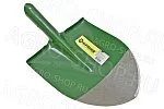 Лопата штыковая остроконечная универсальная ЗЕЛЕНАЯ (900+/-30гр) БРОНЯ без черенка (Рельсовая сталь)  