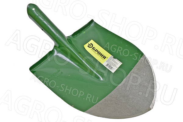 Лопата штыковая остроконечная универсальная ЗЕЛЕНАЯ (900+/-30гр) БРОНЯ без черенка (Рельсовая сталь)  