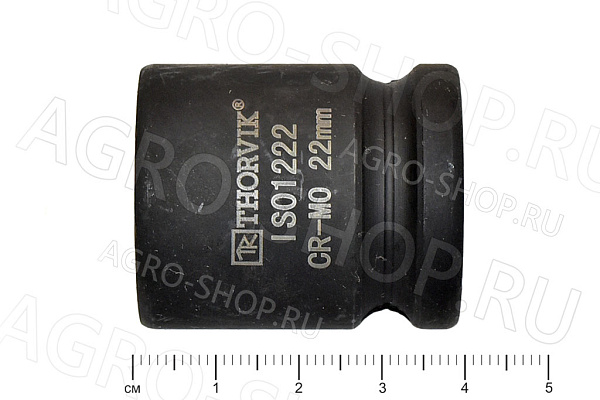 Головка торцевая 22мм 1/2" ударная Thorvik (IS01222)
