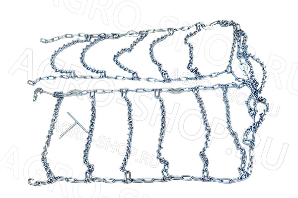 Цепь противоскольжения 14.00 R20 425/85 R21 Skalolaz односкатная (8 мм., лесенка шип, 1 шт) УРАЛ, "БАТЫР" 