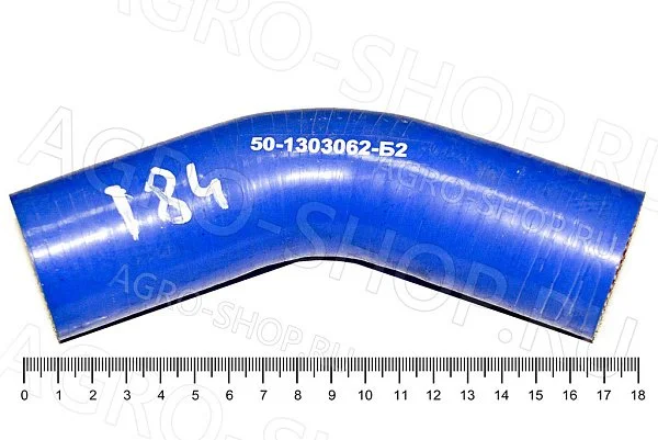Патрубок 50-1303062-Б2 радиатора D(мм)=36 L(мм)=170 силикон (угол 135гр.) нижний МТЗ-80/82