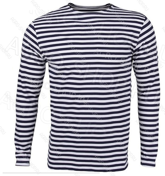 Тельняшка муж. Р330 синяя двойной вязки х/б р. 52-54