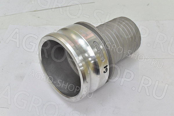 Соединение Тип Е-4030 D(мм)=100х75  алюминий (переходник), 100мм. "ПАПА"/75мм. хвостовик "елочка"