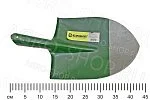 Лопата штыковая остроконечная универсальная ЗЕЛЕНАЯ (900+/-30гр) БРОНЯ без черенка (Рельсовая сталь)  