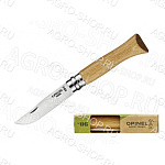 Нож Opinel №6, нержавеющая сталь, дубовая рукоять в картонной коробке, 002024