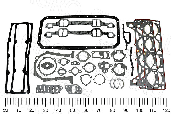 РК двигателя ЗИЛ-130 полный с ПГБ с герметиком, резино-пробка (28 поз)  