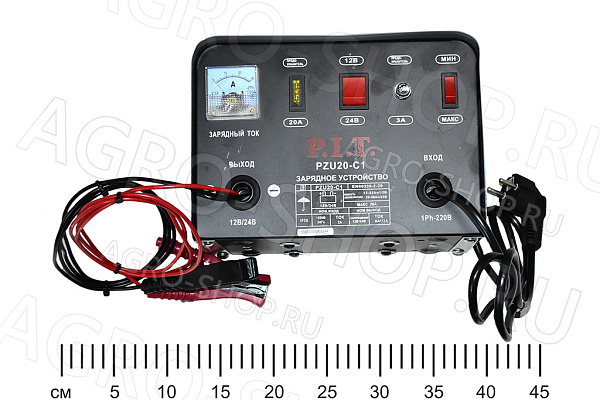 Устройство зарядное PZU20-C1 (12/24В,ток зар.8/12А,max ток20А,мощн.450Вт, для АКБ от 75-120) P.I.T. 